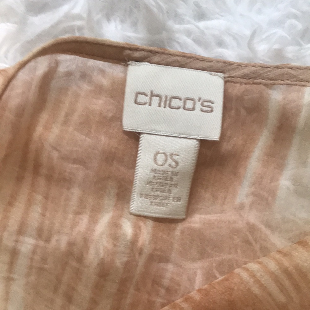 Chico's Sheer Animal Print Poncho in Tan and Brown - Picture 2 of 2